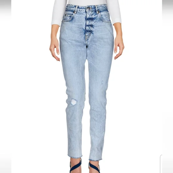 Golden Goose Thelma High Waist Carrot Leg Jeans Size 27 Blue - Picture 10 of 11